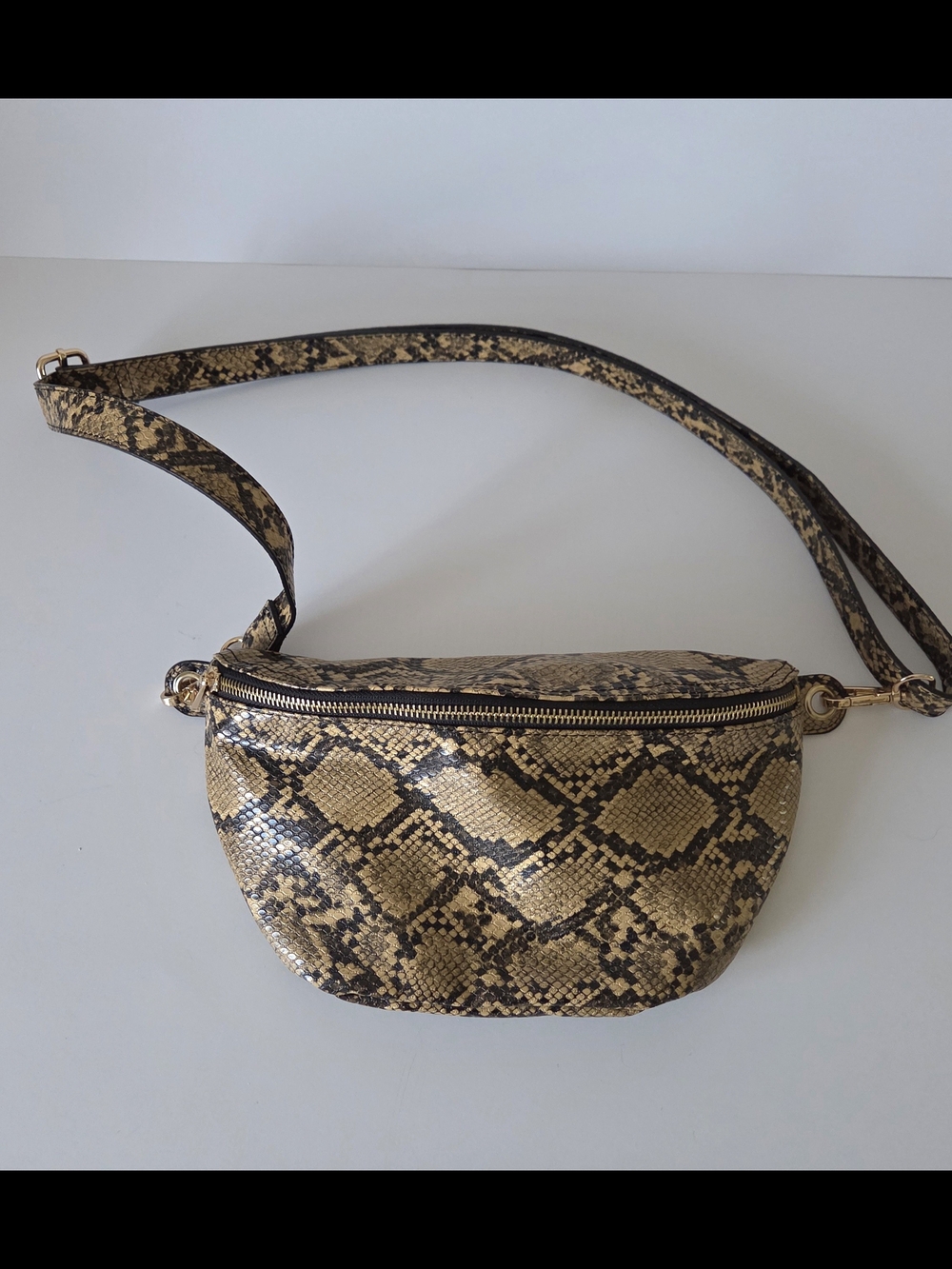 Python-Print Crossbody/Belt Bag